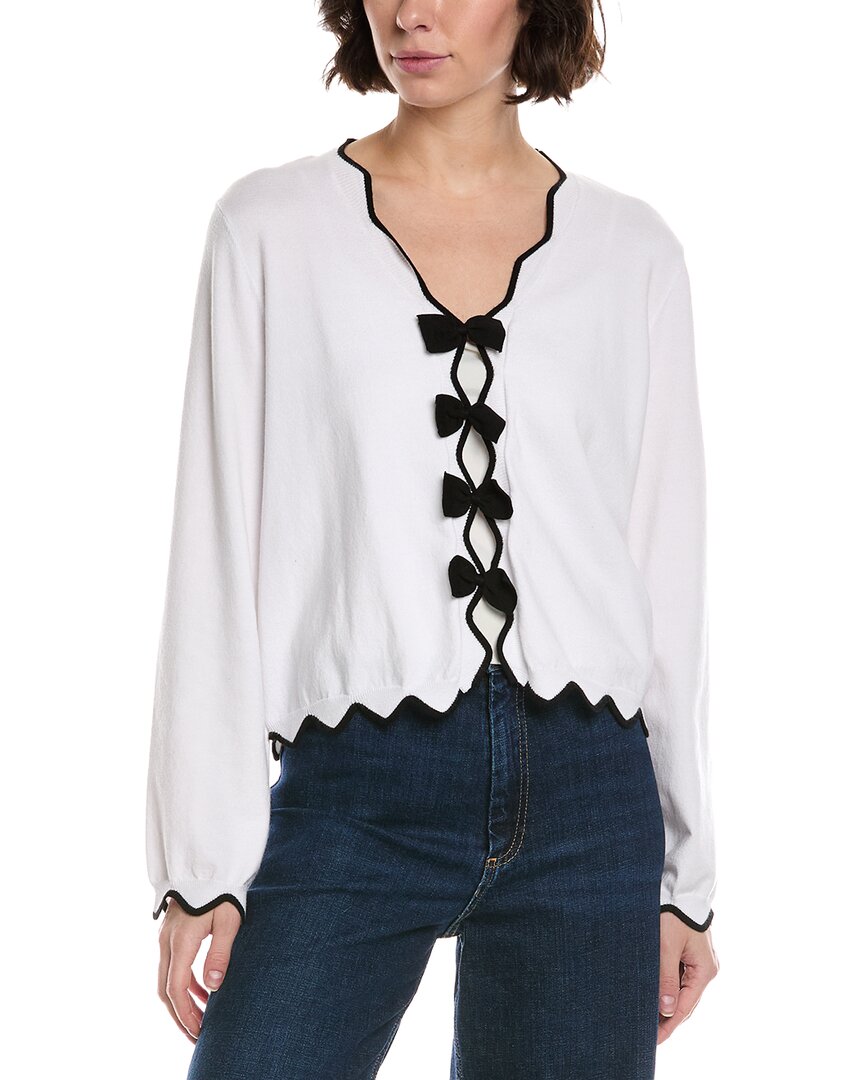 Metric Knits Cardigan In White