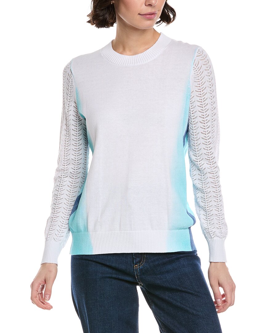 Metric Knits Side Stripe Pullover In Multi