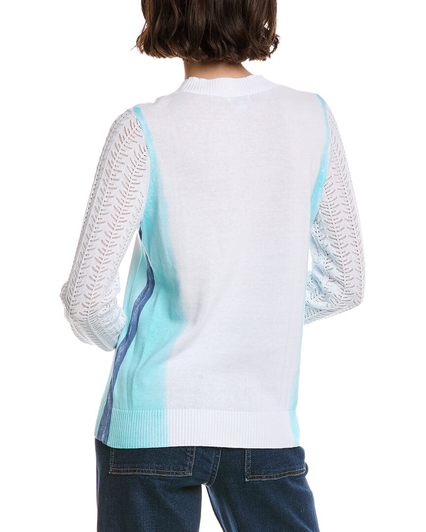 Metric Knits Side Stripe Pullover In Multi