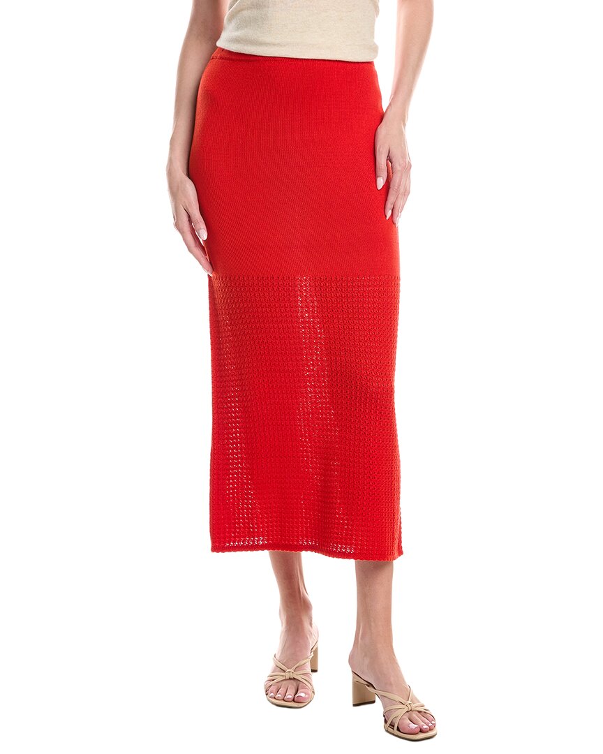 Theory Open Stitch Skirt In Uzt-poppy