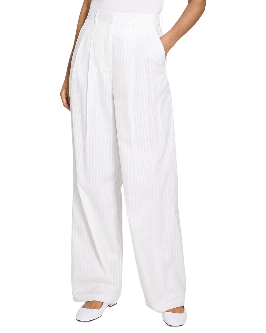 Theory Double Pleat Pant In White