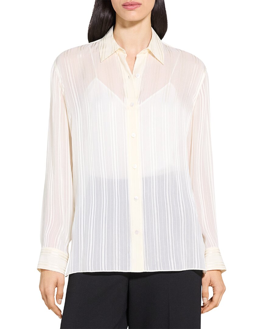 Theory Classic Menswear Shirt In White