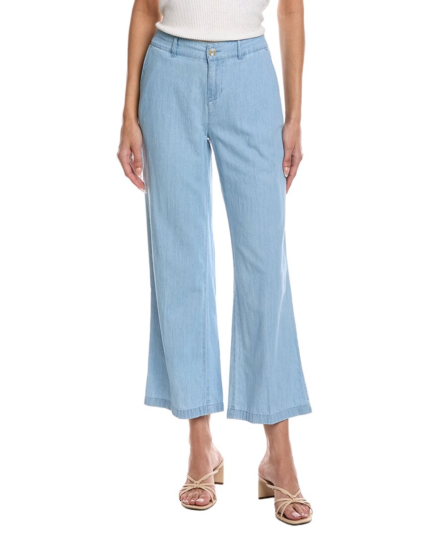 Nic + Zoe Nic+zoe Petite Denim Linen Wide-leg Pant In Blue