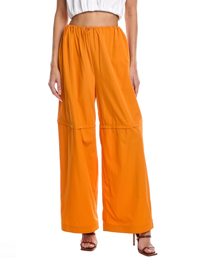 Lapointe Windbreaker Zipper Knee Pant In Orange