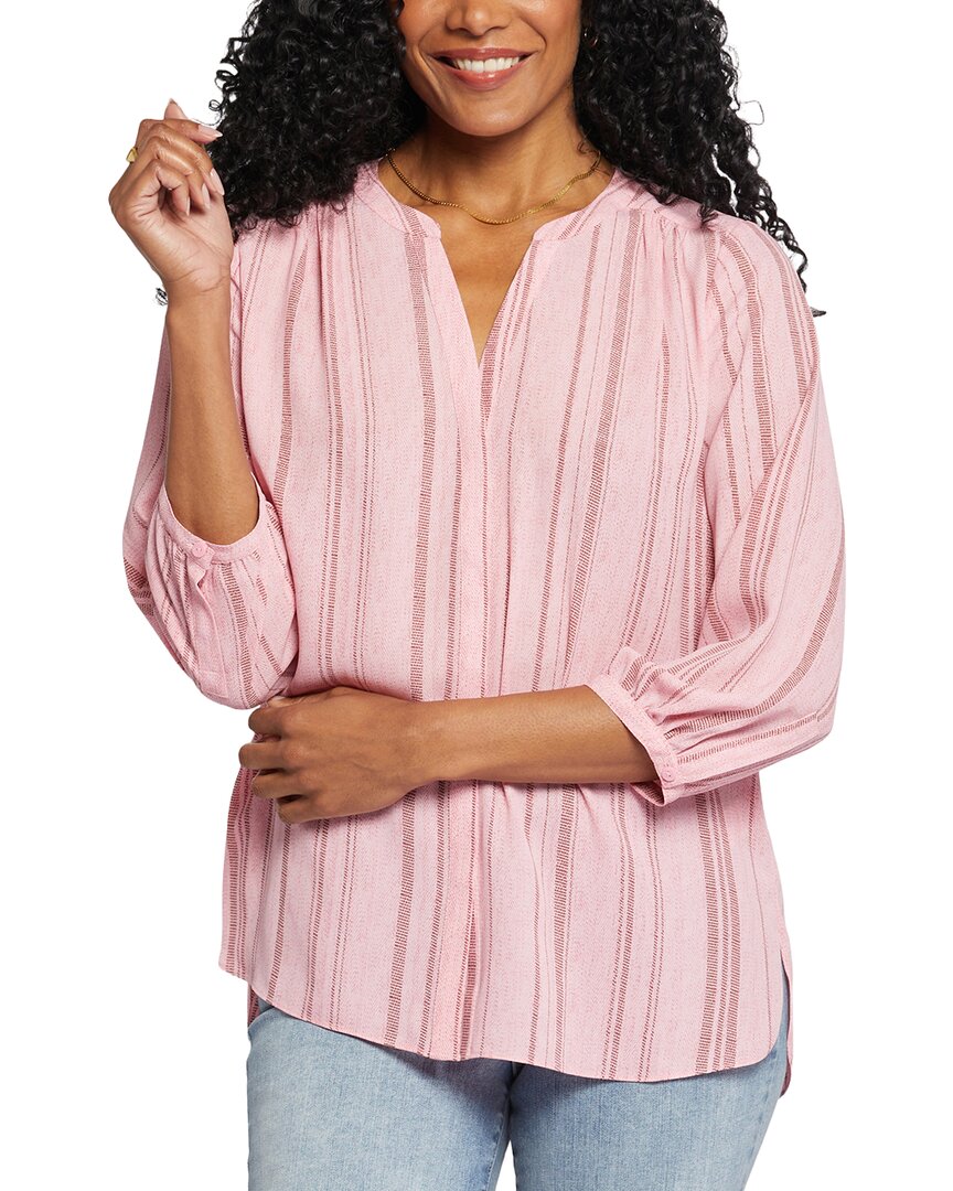 Nydj Pintuck Blouse In Pink