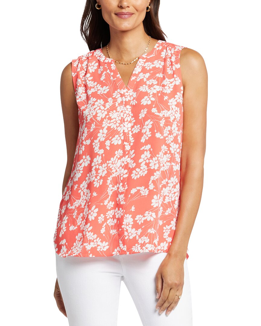 Nydj Pintuck Blouse In Pink