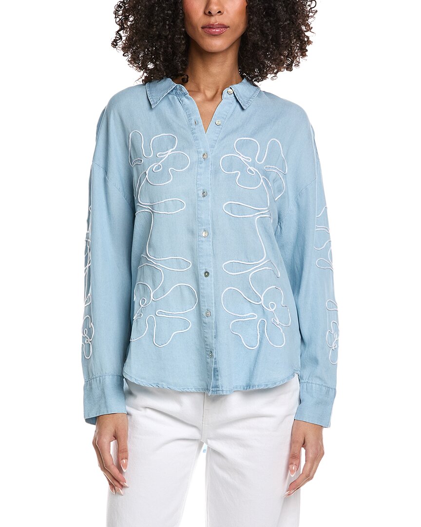 Nicole Miller Stitched Shirt In White