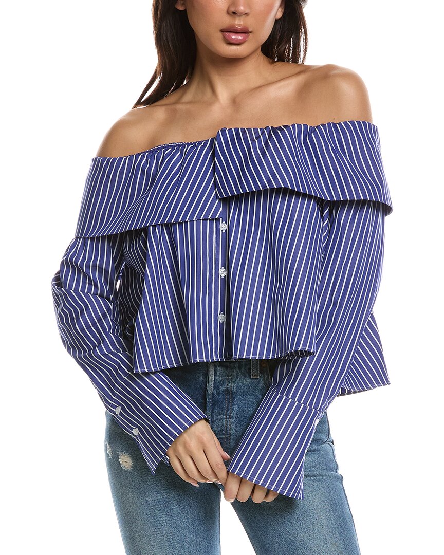 Caroline Constas Tina Top In Blue
