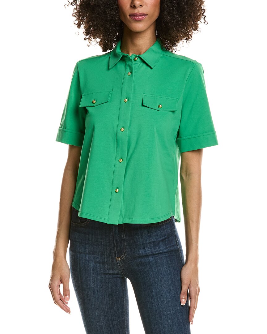Tyler Boe Tyler Böe Classic Gold Button Club Shirt In Green