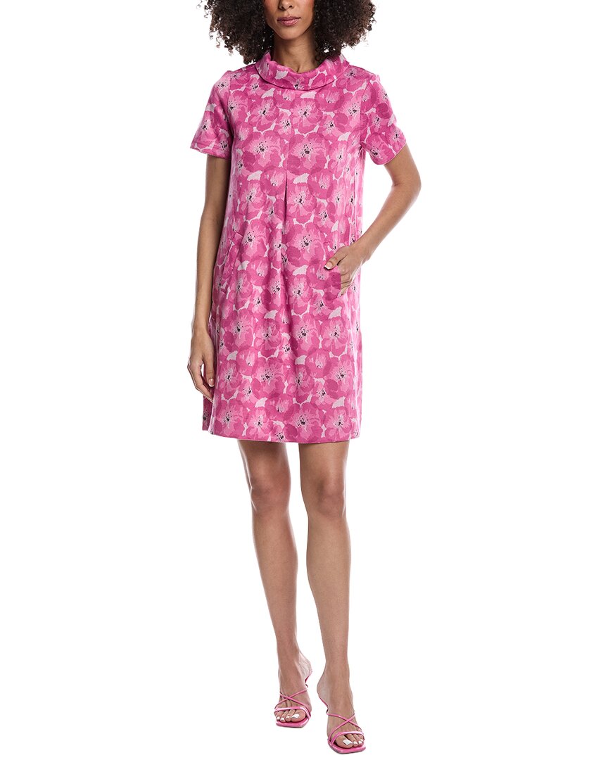 Tyler Boe Tyler Böe Kristen Inverted Pleat Jacquard Mini Dress In Pink