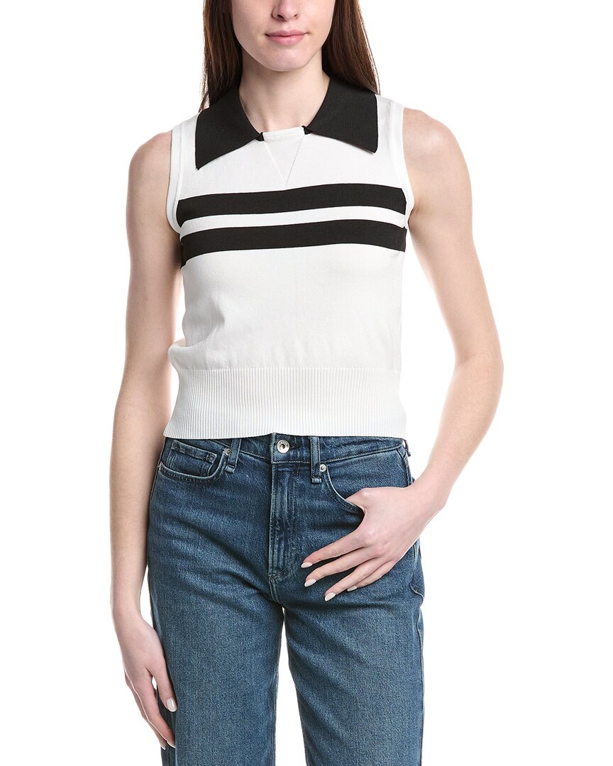 Anna Kay Santiago Polo Sweater In White