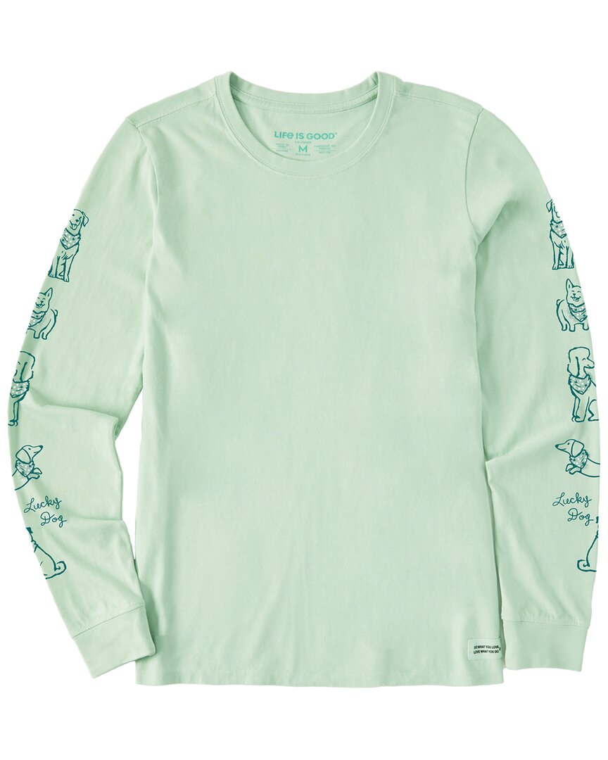 Life Is Good ® Long Sleeve Crusher T-shirt In Green