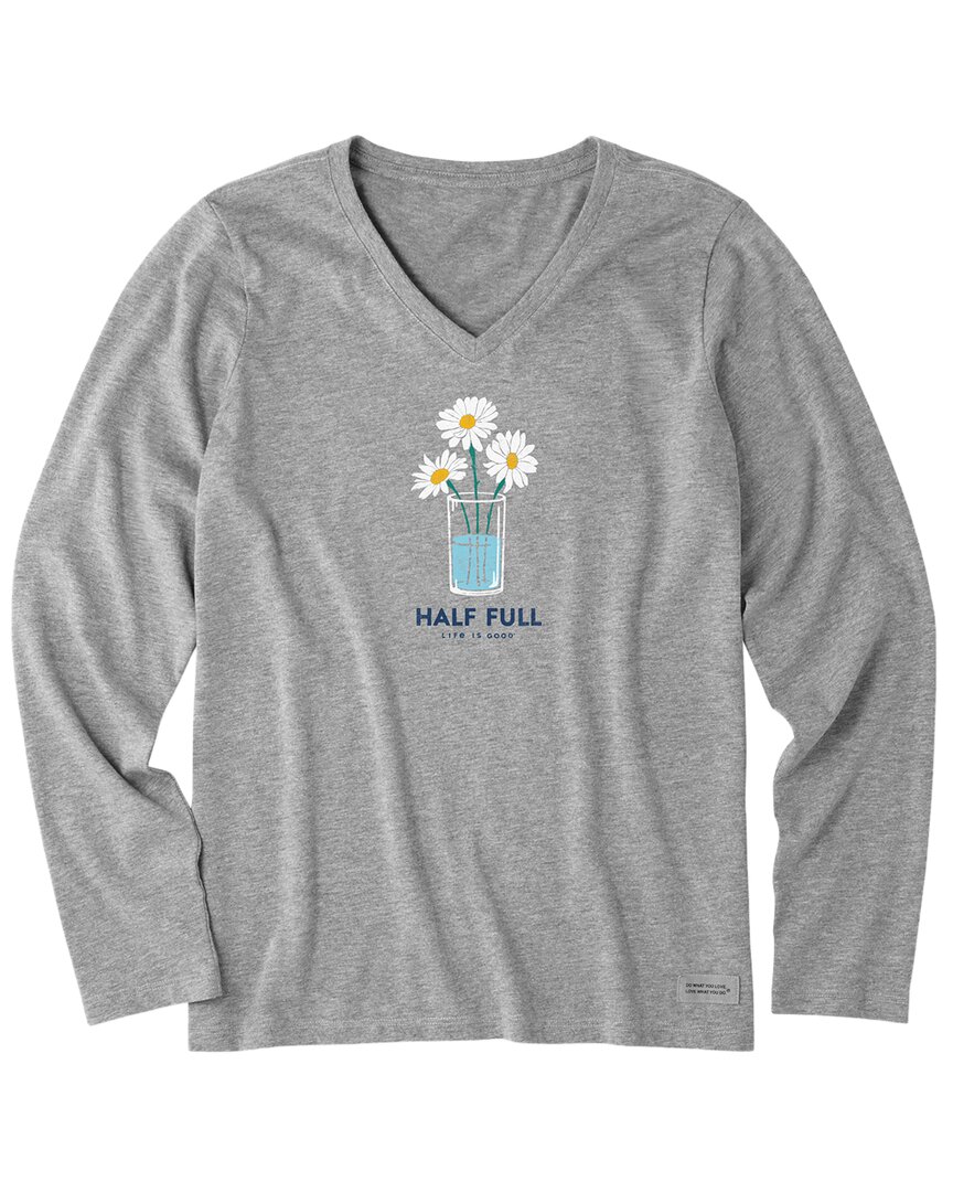 Life Is Good ® Long Sleeve Crusher T-shirt In Gray