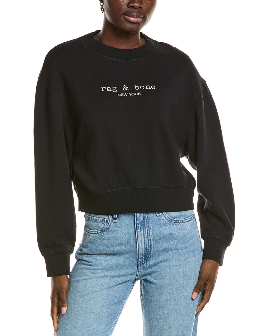 Rag & Bone Terry Sweatshirt In Black