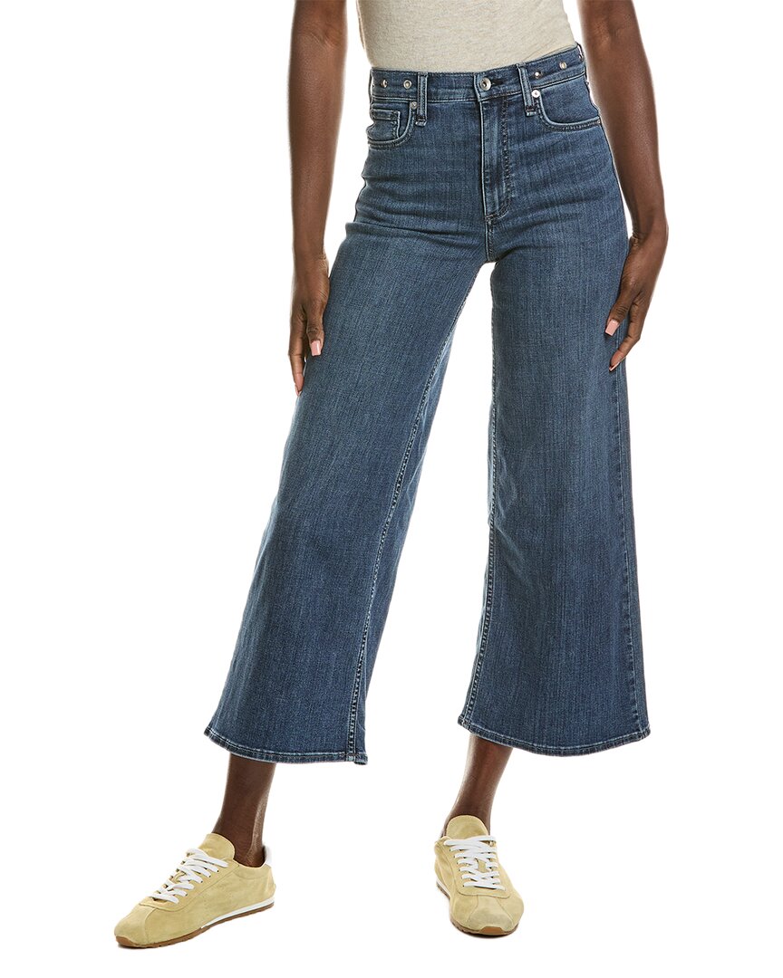 Rag & Bone Serena Half Grommet Crop Jean In Blue