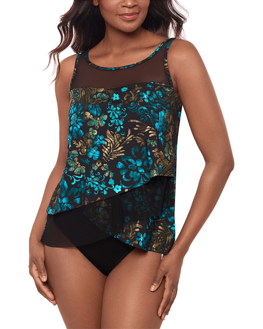 Miraclesuit Flor De Mar Mirage Dd Tankini In Black