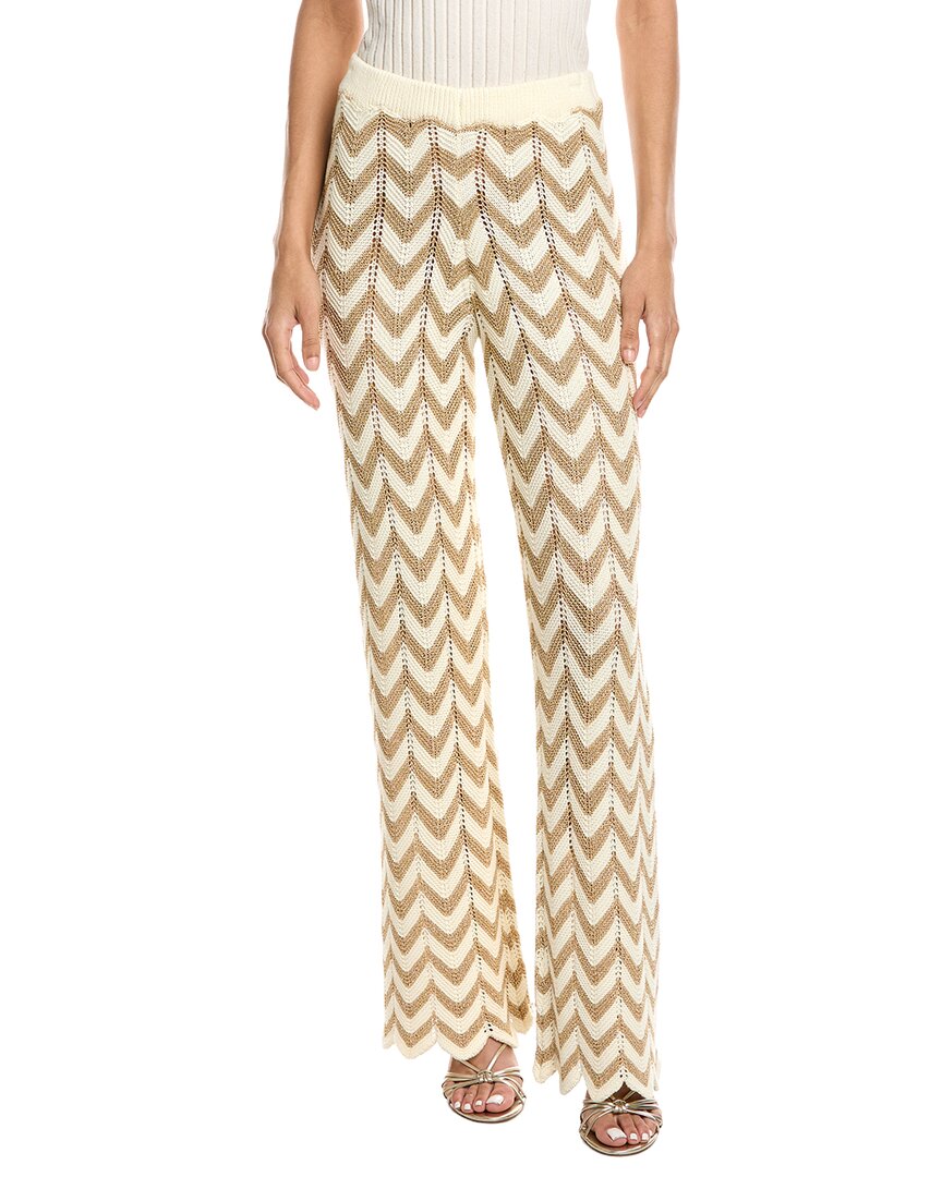 Surf Gypsy Chevron Knit Pant In Gold