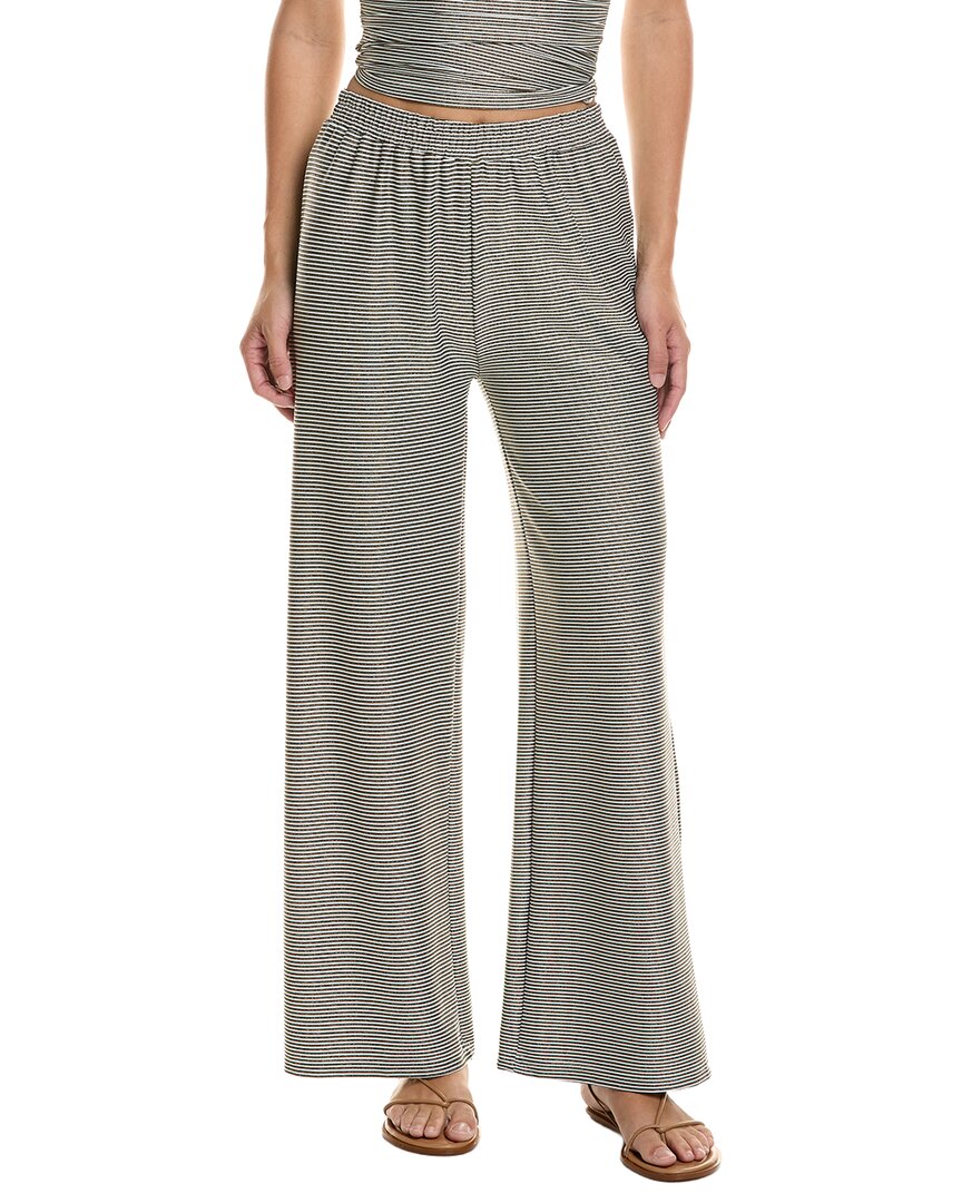 Surf Gypsy Lurex Rib Pant In Black