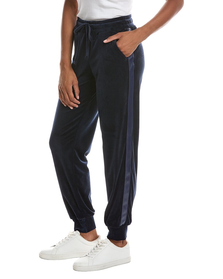 Knit Riot Velour Track Jogger In Navy