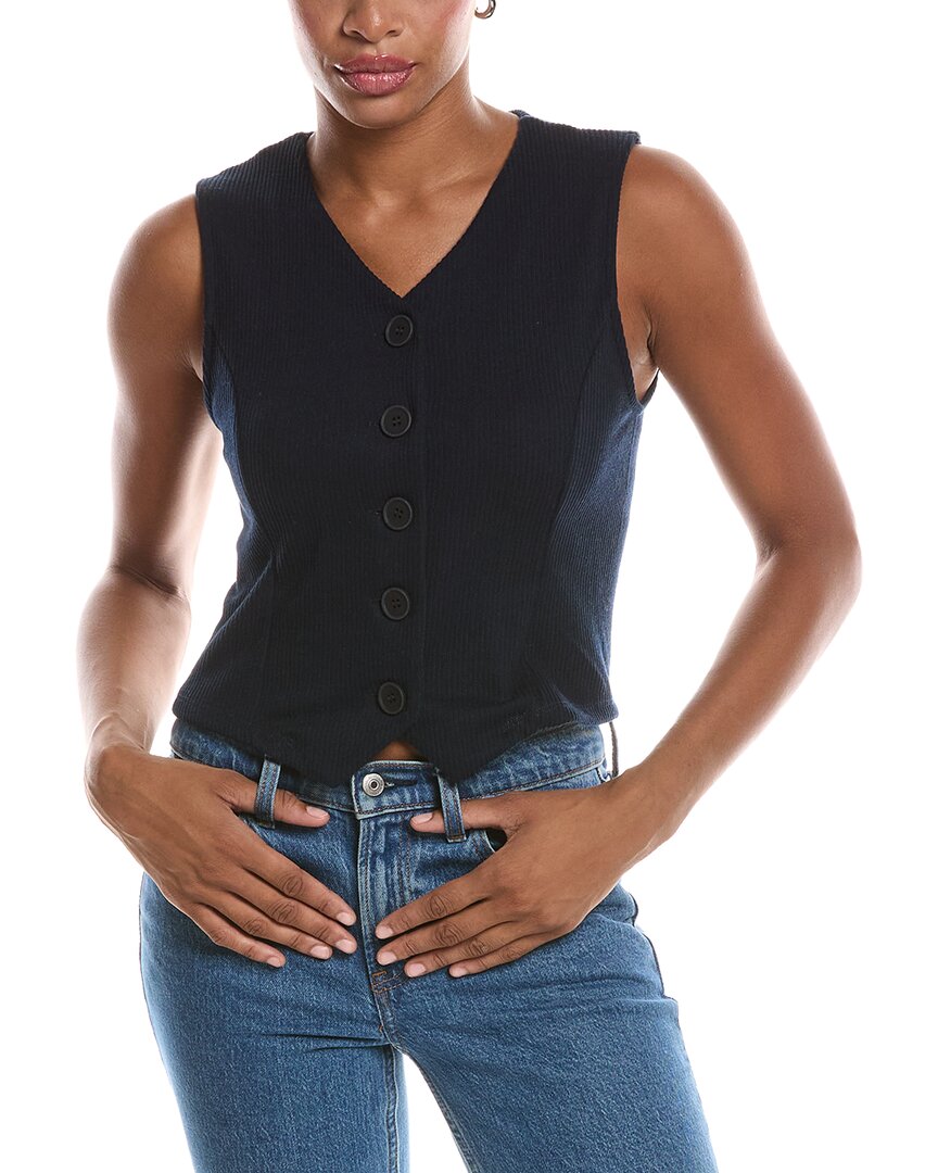 Knit Riot Sutton Soft Knit Vest In Navy