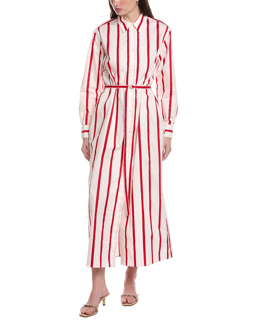Marimekko Muovata Puhveli Button Front Maxi Dress In White