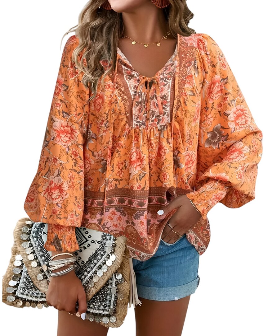 Lily Kim Blouse In Orange