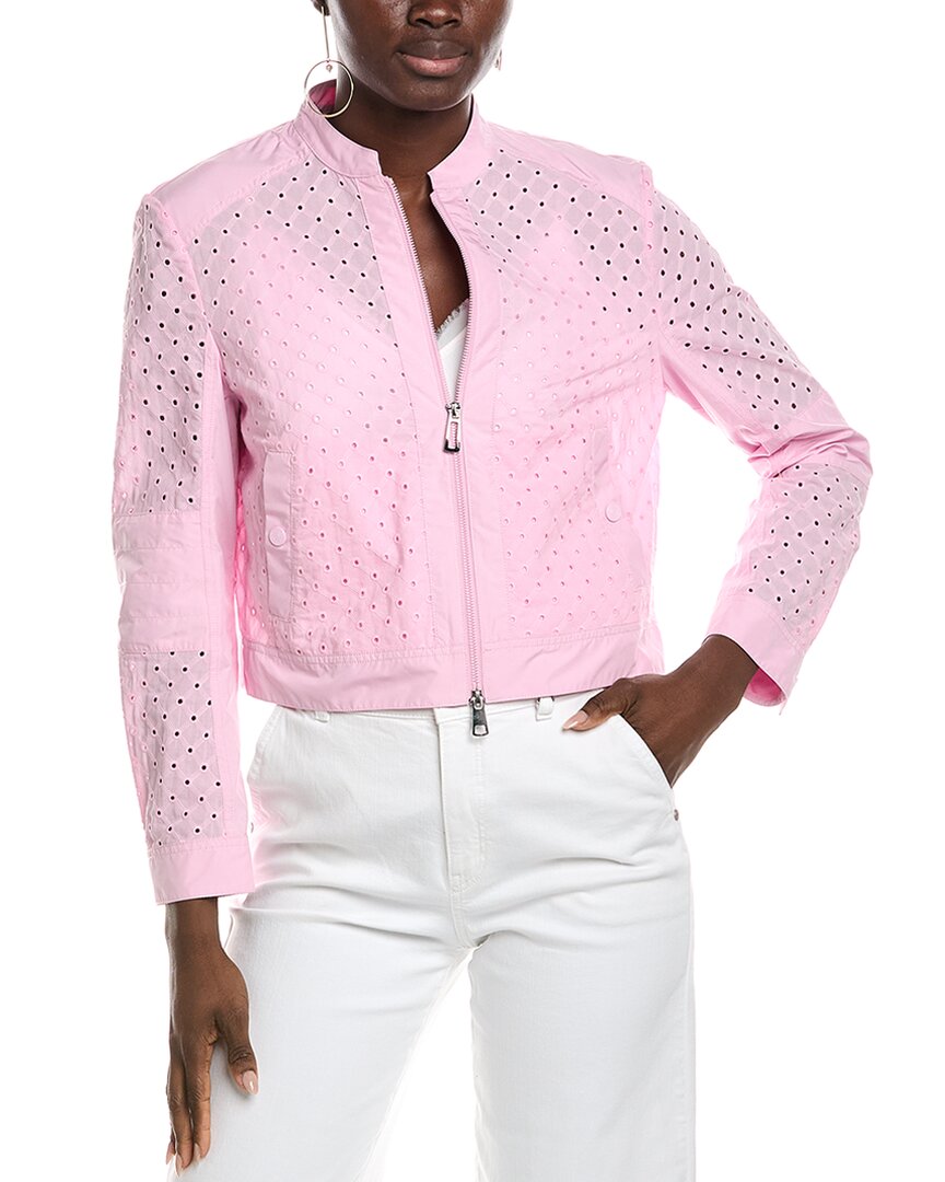 Marc Cain Eyelet Jacket In Pink