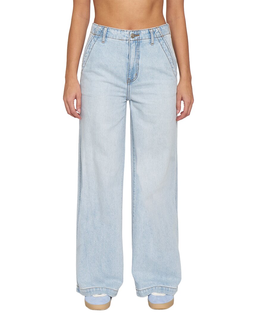 Daze Denim Kickback Hush Palazzo Jean In Blue