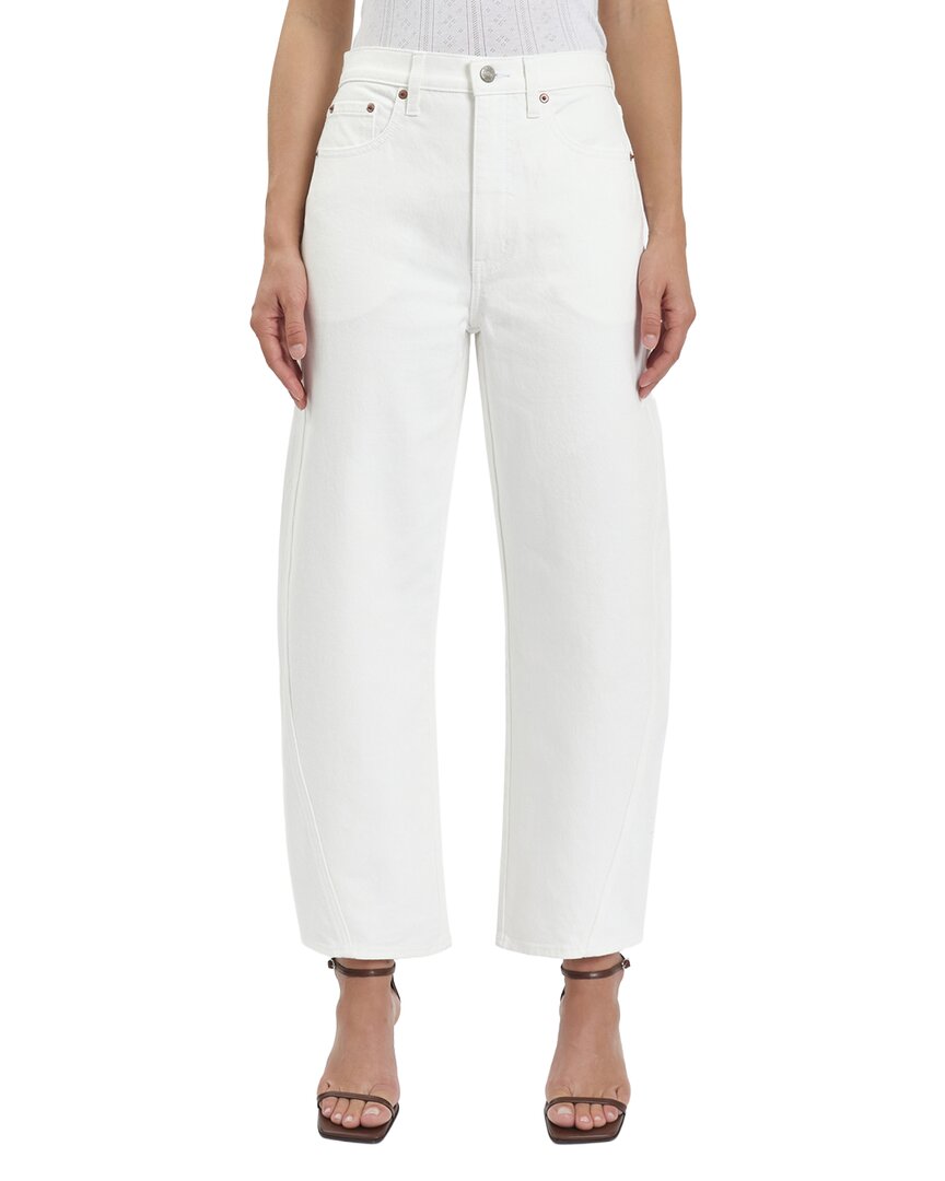 Daze Denim Westward Swan Barrel Jean In White
