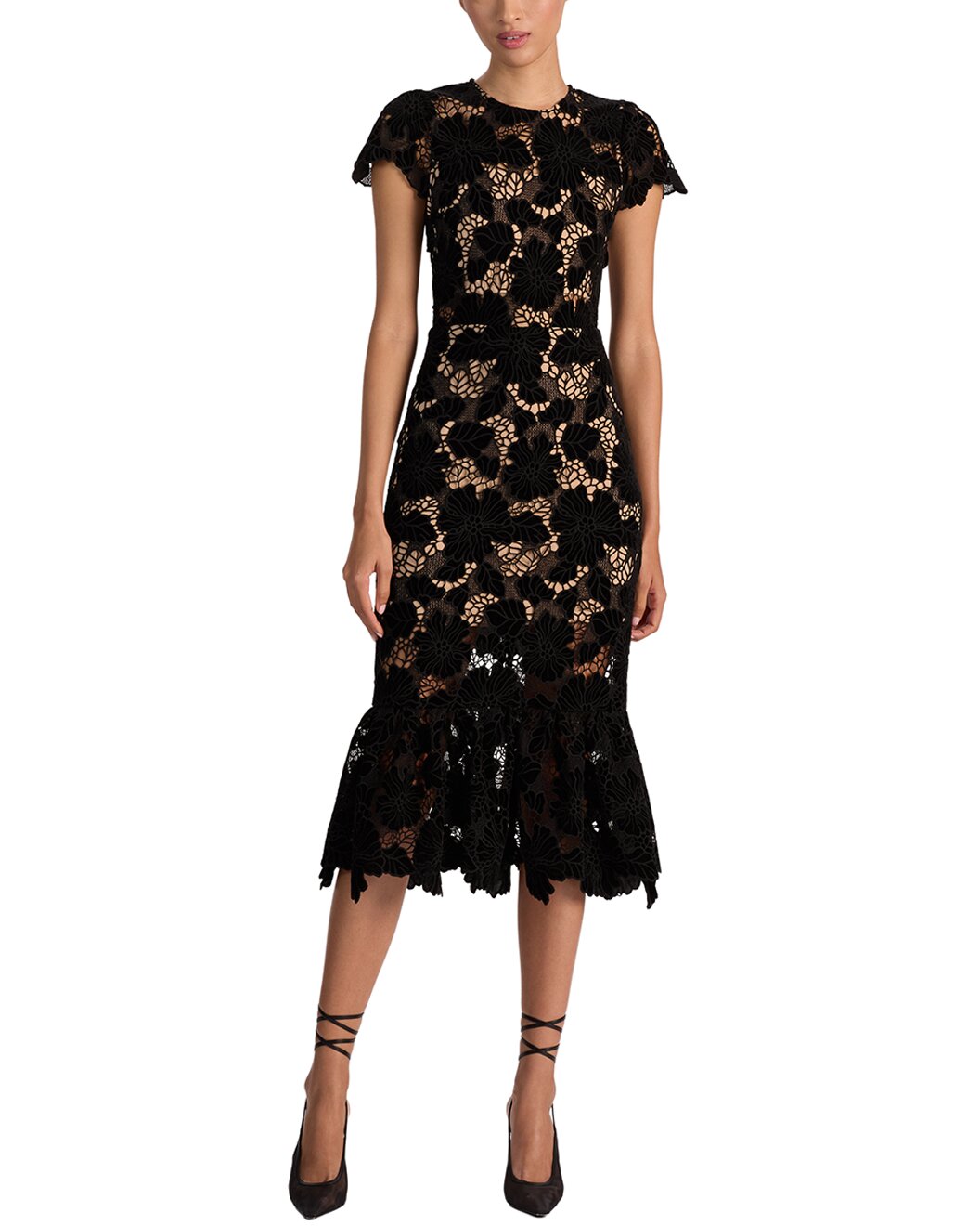 Gilt - alice + olivia - Clover Open Back Midi Dress
