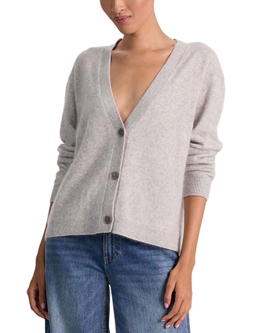 Alice And Olivia Alice + Olivia Bradley Short Cashmere-blend Cardigan In Gray