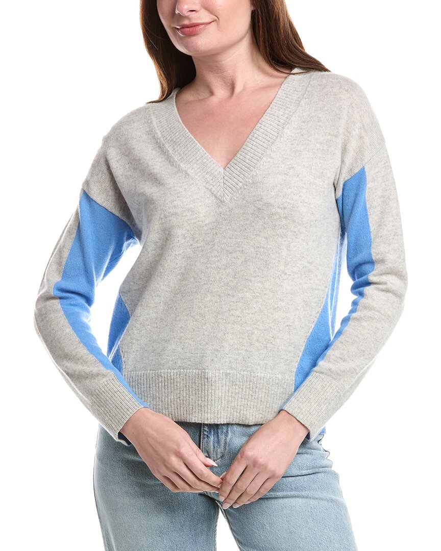 &isla June Colorblock 100% Cashmere Top