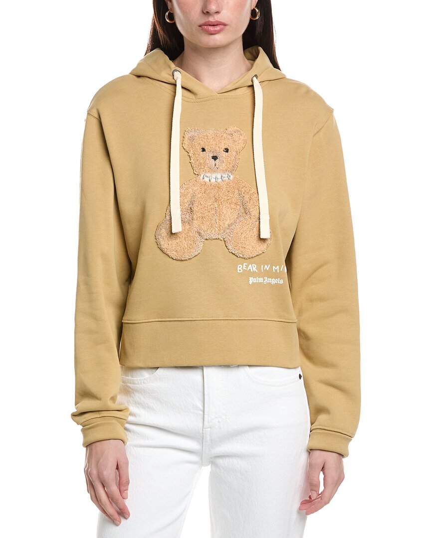 Palm Angels Hooded Sweatshirt In Brown