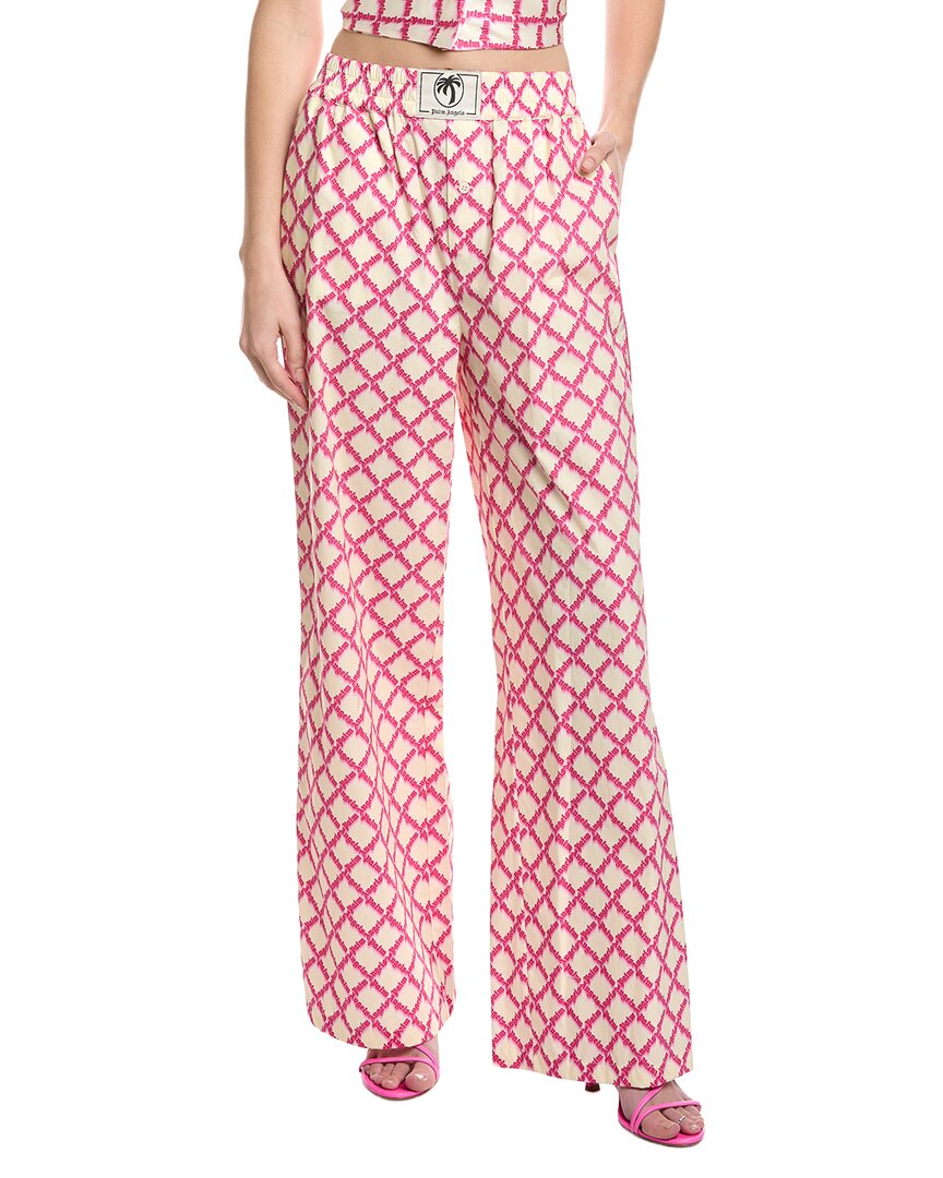 Palm Angels Printed Pant In Red