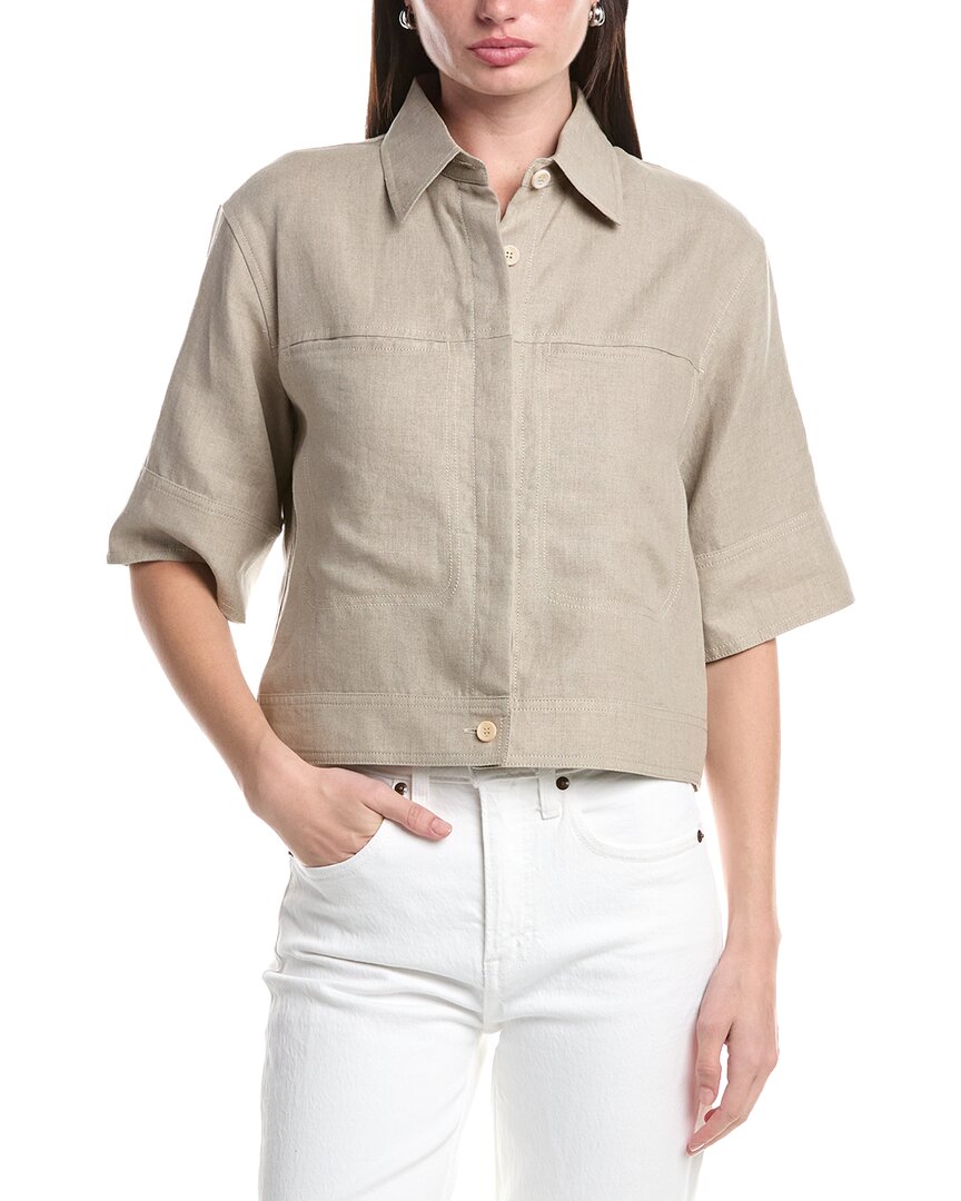 Max Mara Rito Linen Jacket In Beige