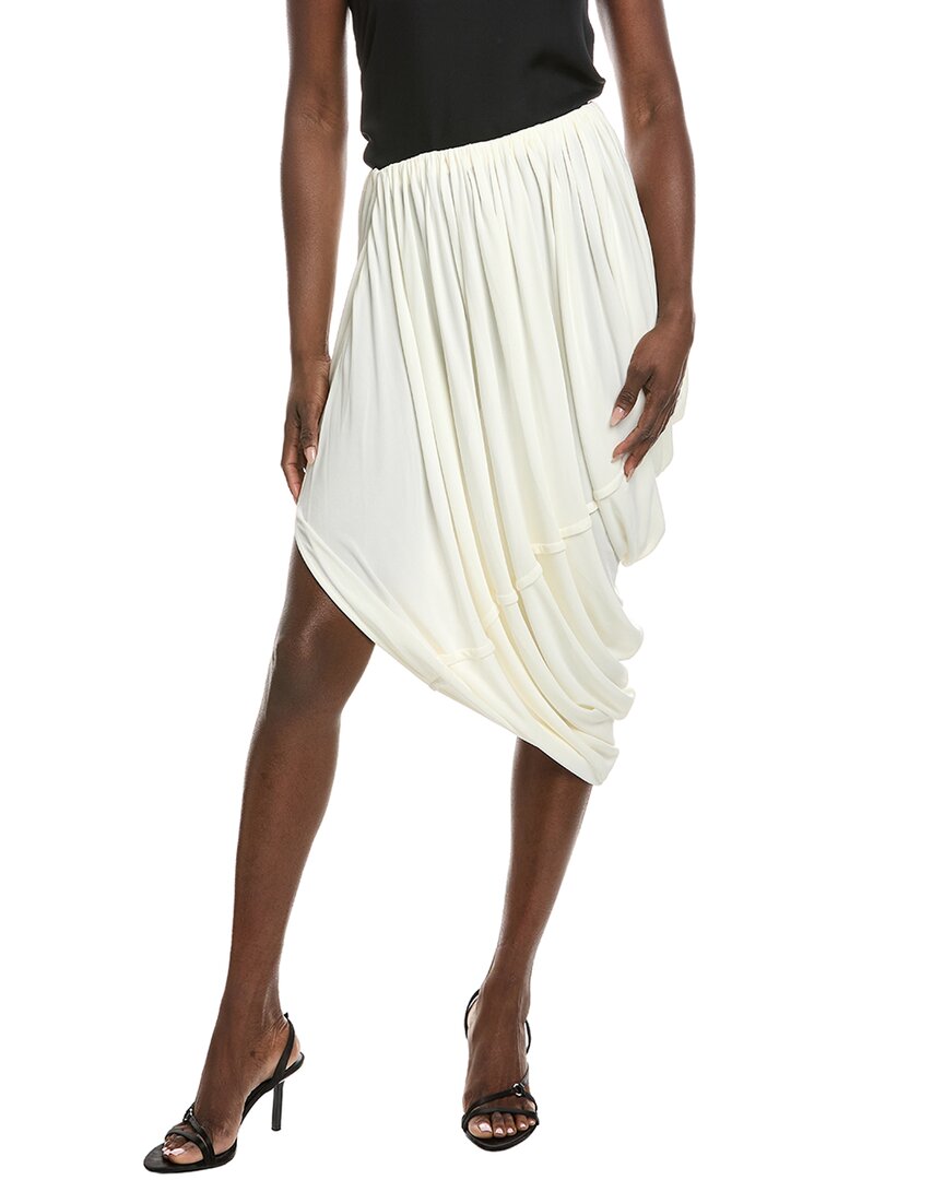 Co Jersey Draped Skirt In White