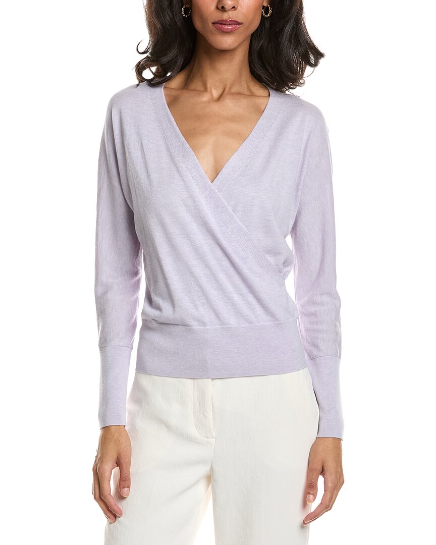 Forte Surplice Silk & Cashmere-blend Sweater In Blue