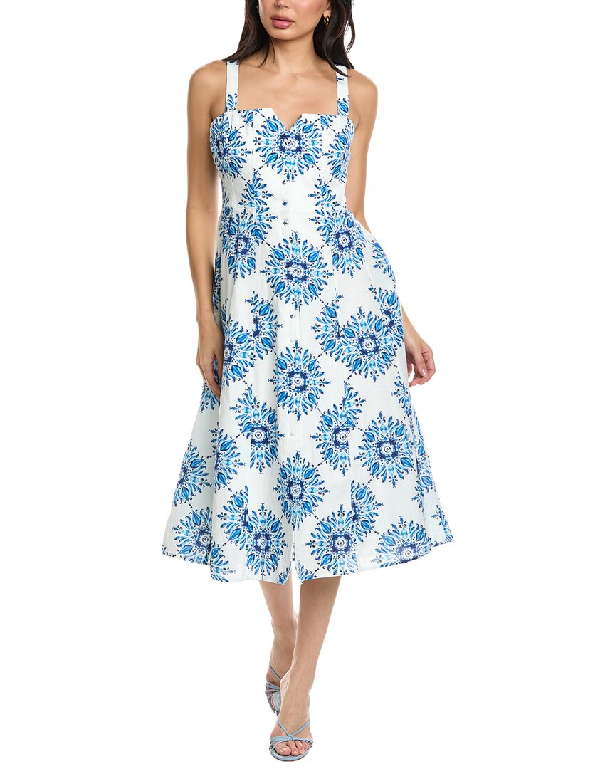 Allison Bella Linen-blend Shirtdress In White