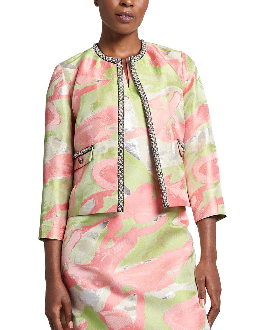 Ming Wang Heritage Fit Abstract Jacquard Woven Jacket