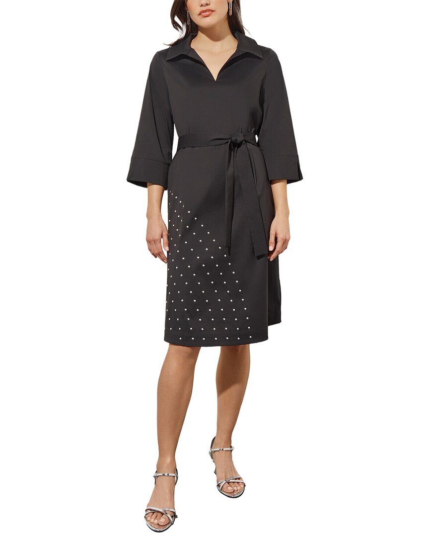 Ming Wang Knee-length Shift Dress In 001-black