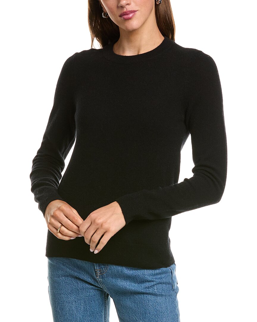 Incashmere Basic Crewneck 100% Cashmere Sweater In Black