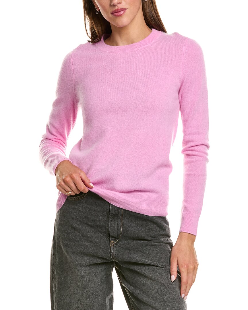 Incashmere Basic Crewneck 100% Cashmere Sweater In Pink