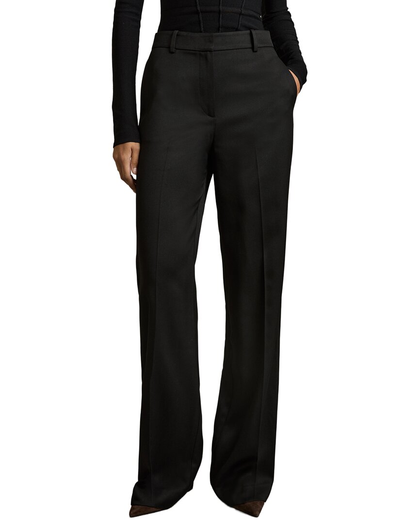 Reiss Millie Wide Leg Trouser In Black