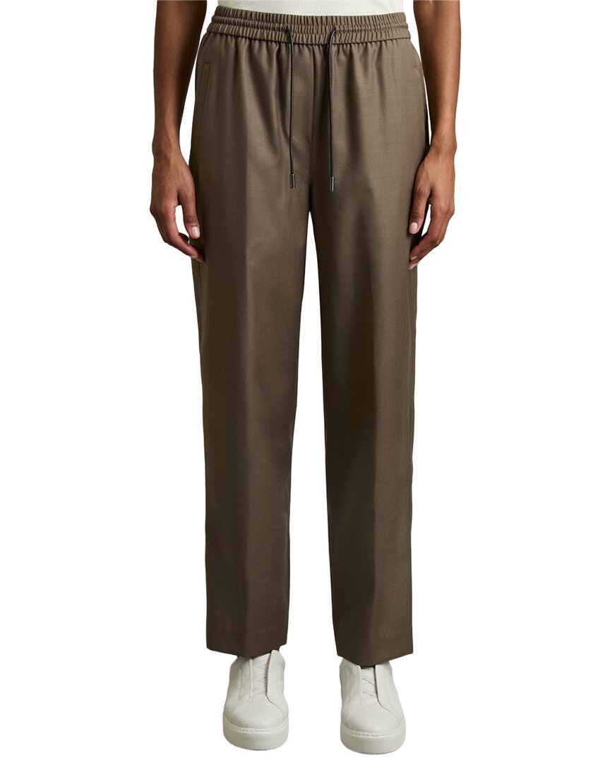 Reiss Riley Tapered Wool-blend Trouser In Black