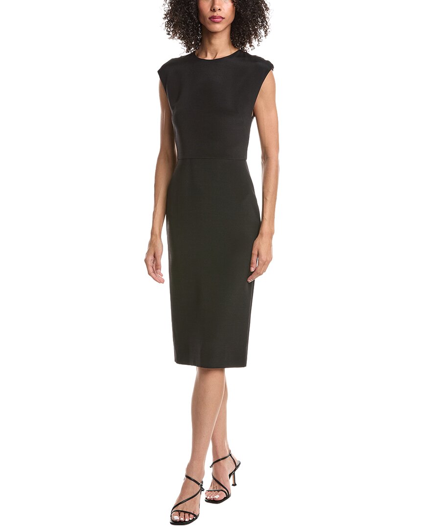 Valentino Wool & Silk-blend Mini Dress In Black
