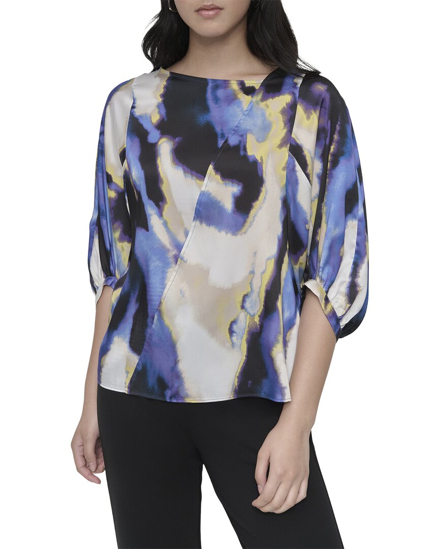 Dkny Printed Blouse In Multi