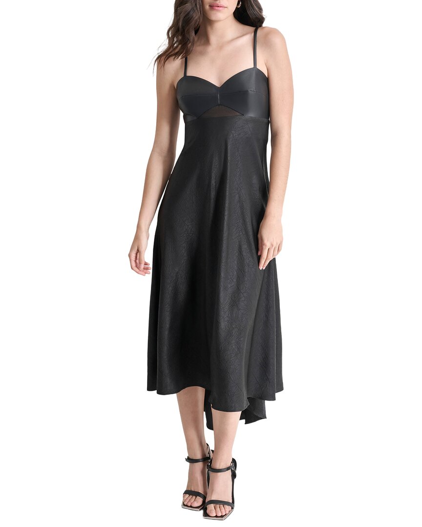 Dkny Satin Slip In Black