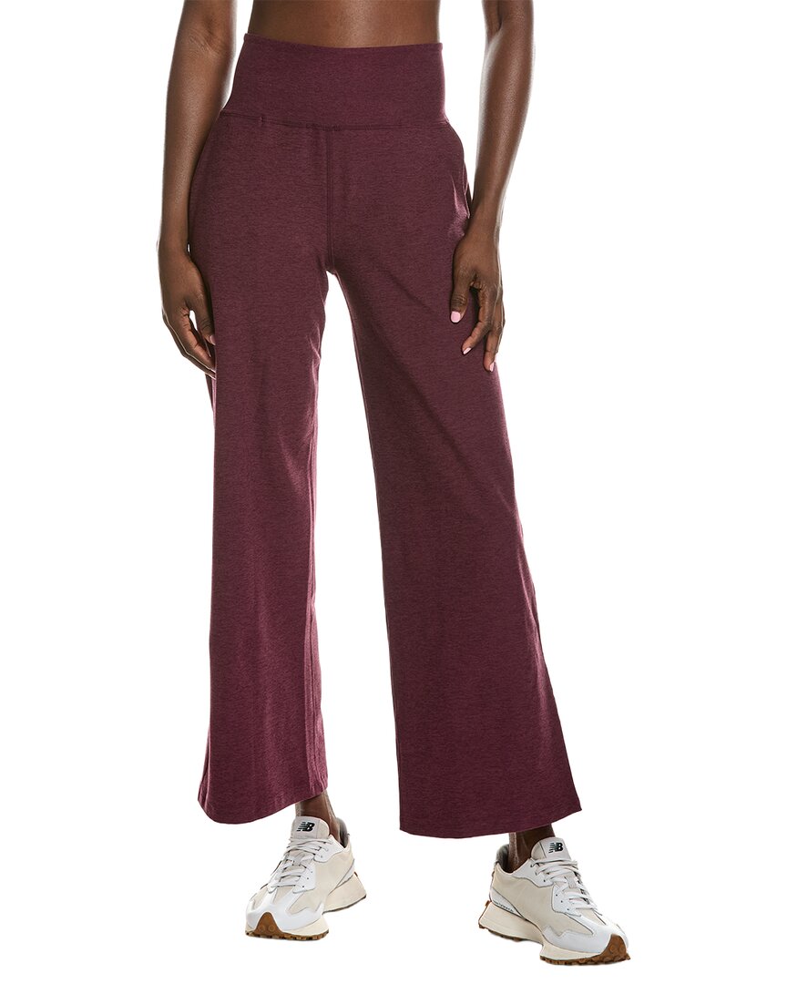 Beyond Yoga Spacedye Laid Back 29in Wide Leg Pant In Burgundy