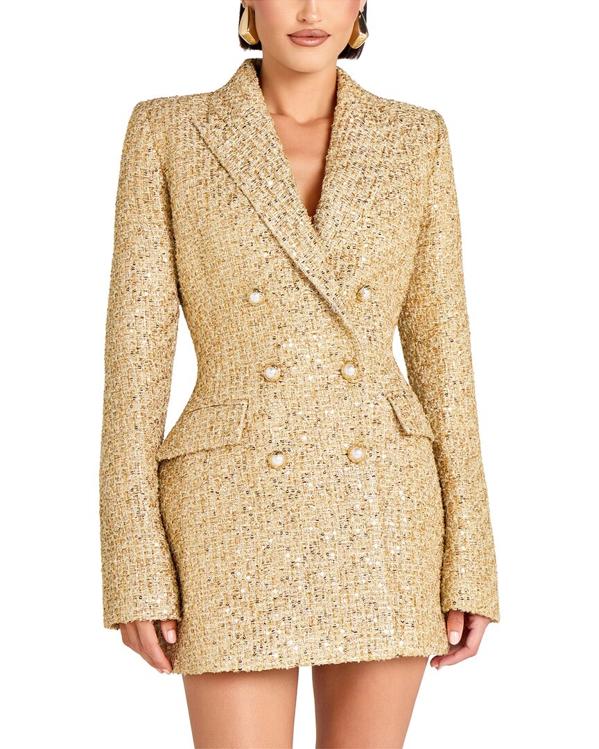 Adele Berto Blazer Mini Dress In Orange