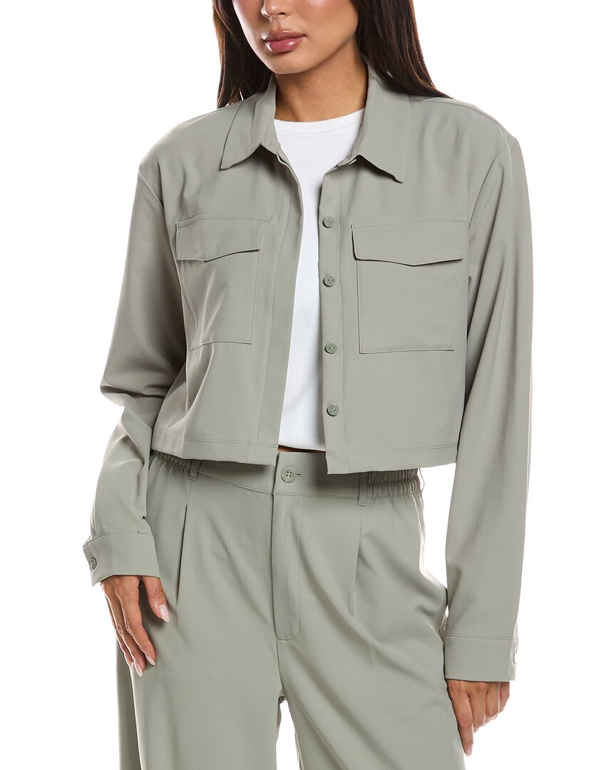 Beyond Yoga Midtown Cropped Jacket In Green